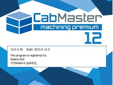 CabMaster Software - CabMaster Manufacturing v12.0.0.40 Build: 2023.9.21
