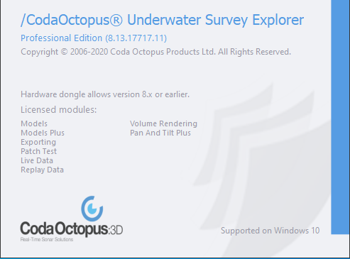 CodaOctopus ® - Underwater Survey Explorer Professional Edition v8.13.17717.11