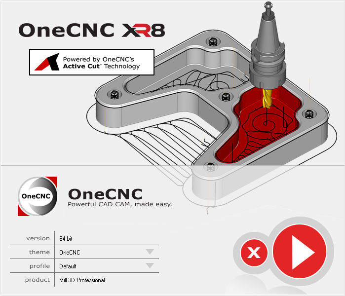 OneCNC-XR8 Mill 3D Professional v62.80